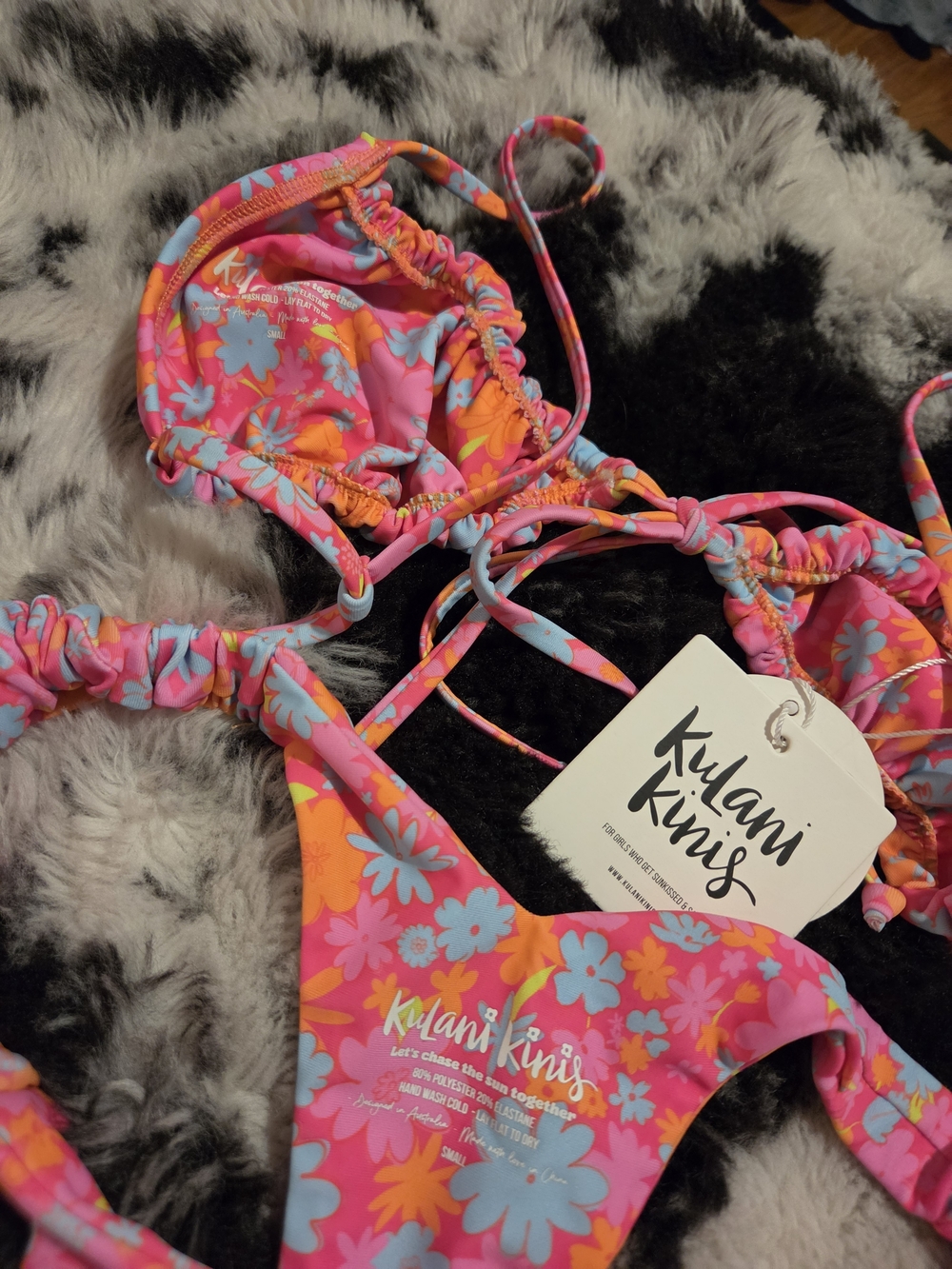 Kulani Kinis Raspberry Rose Ruched Bikini - Picture 2 of 2